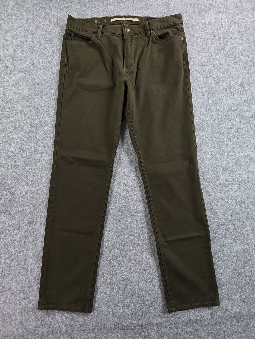 Banana Republic Slim Fit Olive Green Men's Jeans 34x32 Traveler Pants